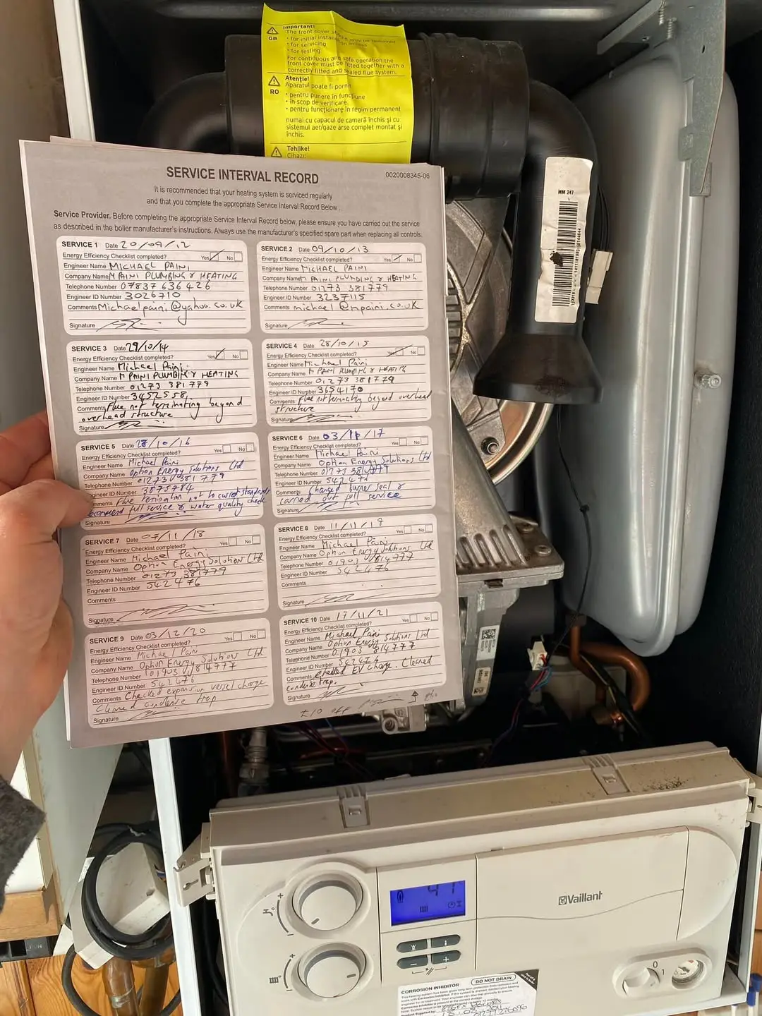 OES - Vaillant Boiler 10th service