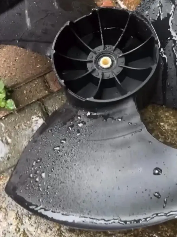 Old fan impeller removed from a Samsung air source heat pump